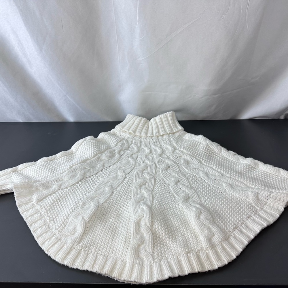 Carter's Cream Cable Knit Poncho